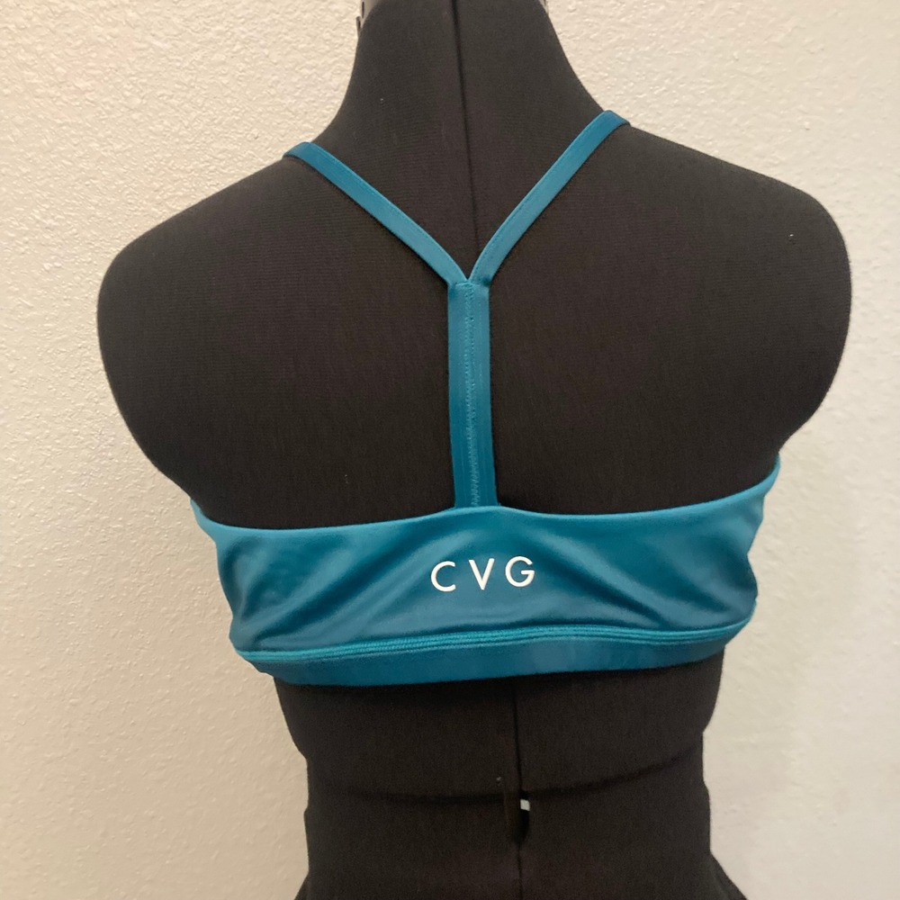 XL CVG Constantly Varied Gear Ombre Teal Sports Bra racerback
